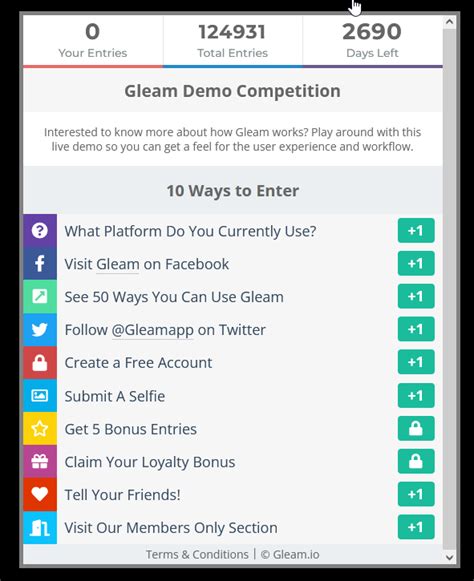 Gleam Giveaways .